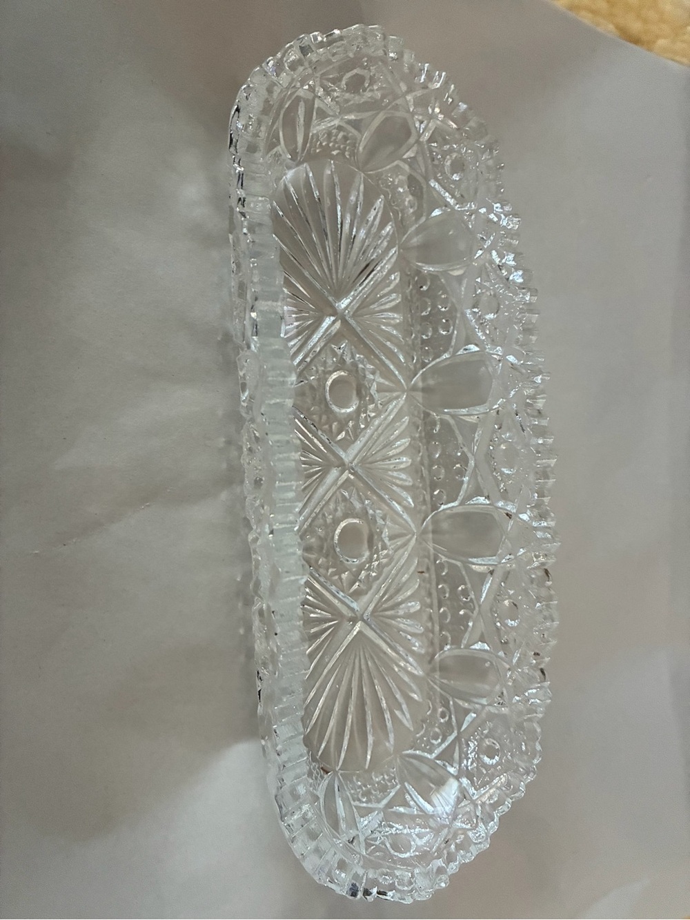 Clear Pressed Glass Serving Tray